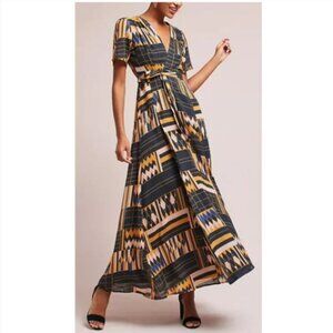 Anthropologie The Odells Printed Midi Wrap Dress NWT!
